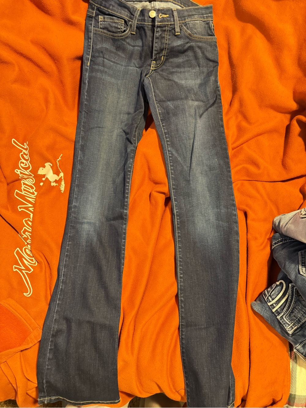 Flying Monkey Women's Dark Blue Stretch Bootcut Jeans